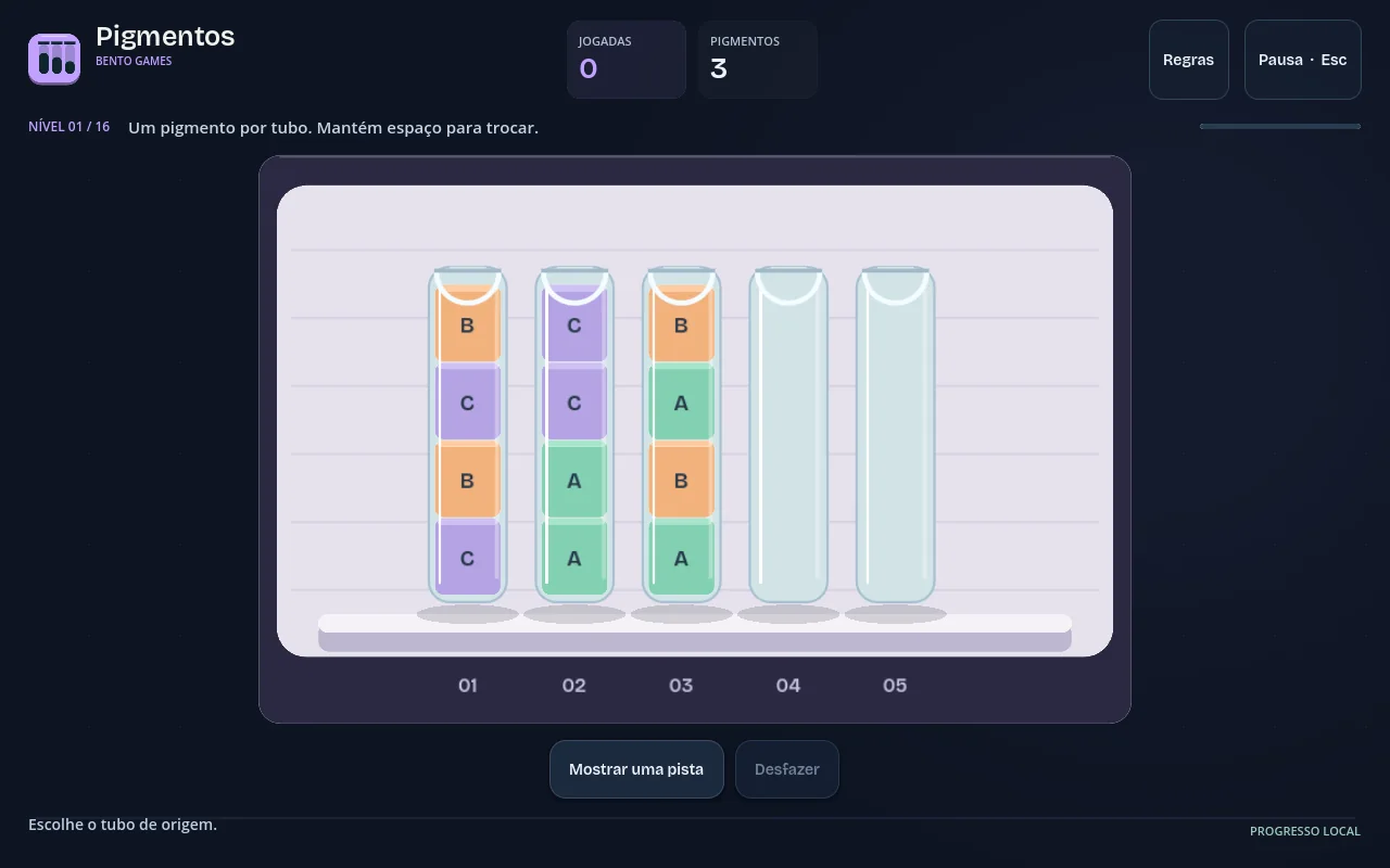 Uma partida de Bento Pigmentos